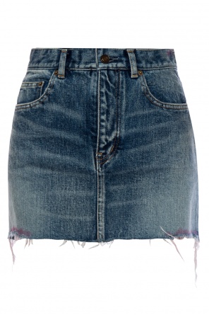 Raw-trimmed denim skirt, zdjęcie 1 Raw-trimmed denim skirt od Saint Laurent